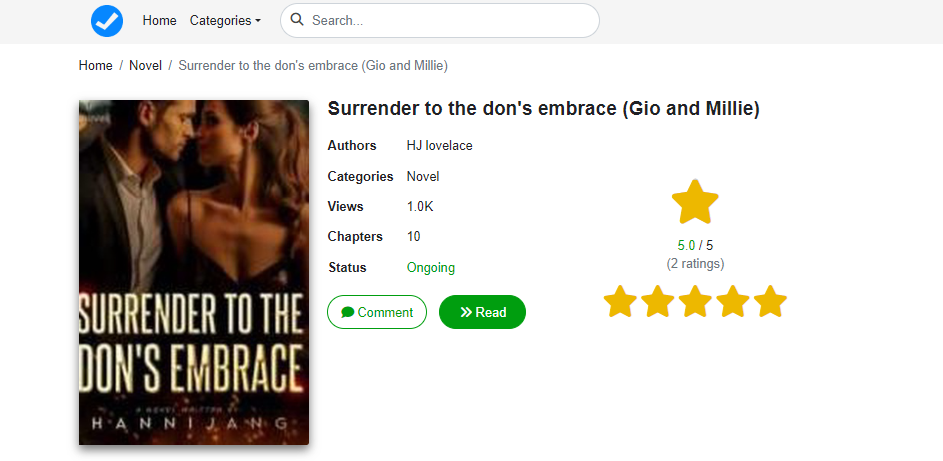 Surrender to the don's embrace novel read online