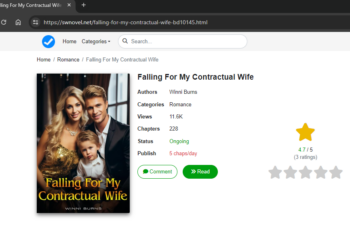 Falling for My Contractual Wife novel (Grace Sherman and Brian) by Winni Burns