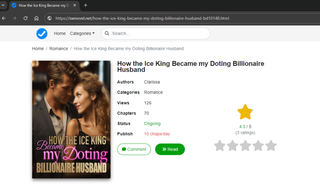 How the Ice King Became my Doting Billionaire Husband novel
