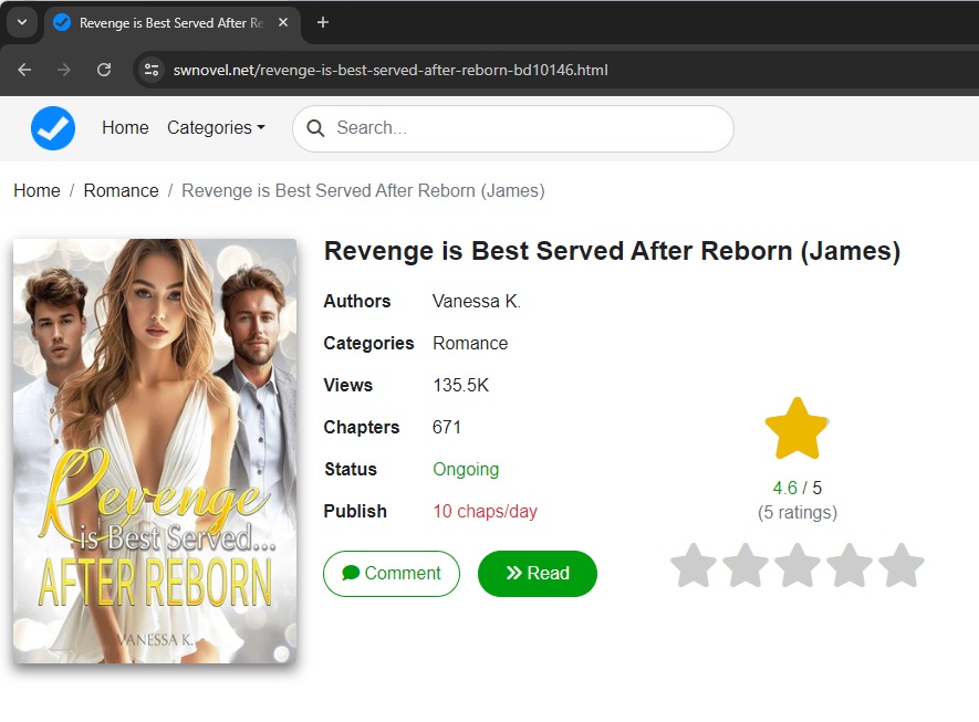 revenge is best served after reborn novel Sophie and James free