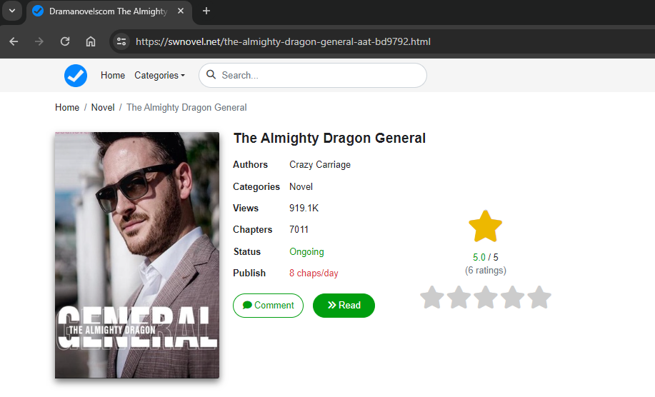 Swnovels The Almighty Dragon General Full novel