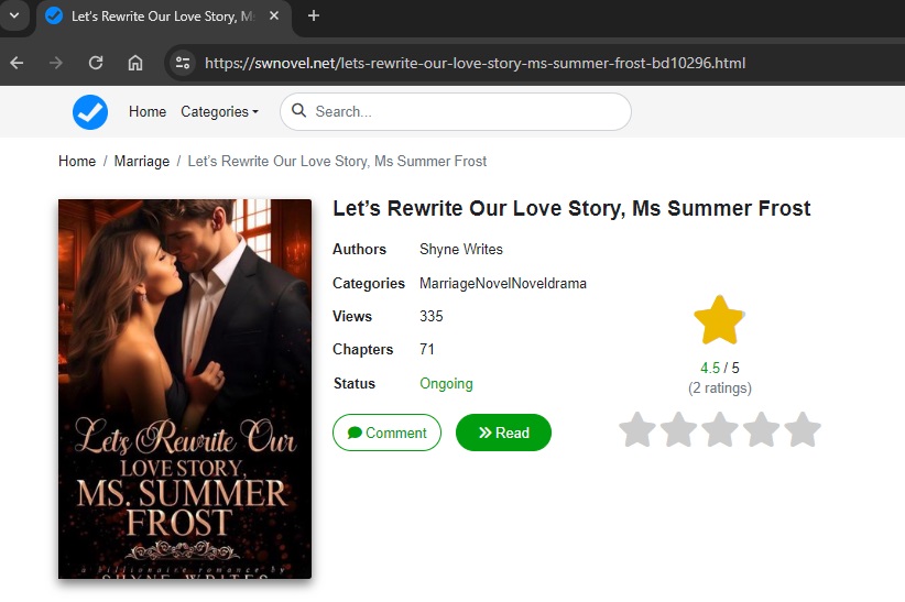 Let’s Rewrite Our Love Story Ms Summer Frost novel
