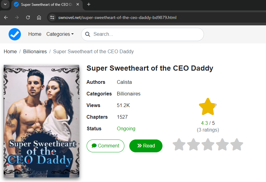 Super Sweetheart of the CEO Daddy by Calista read free