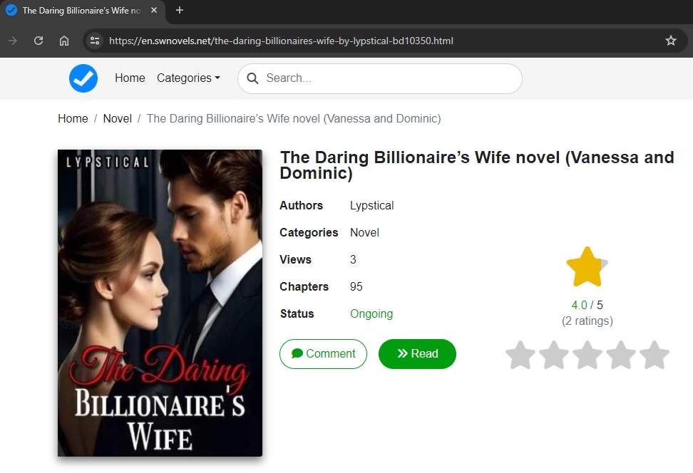 The daring billionaire's wife novel vanessa and dominic read online